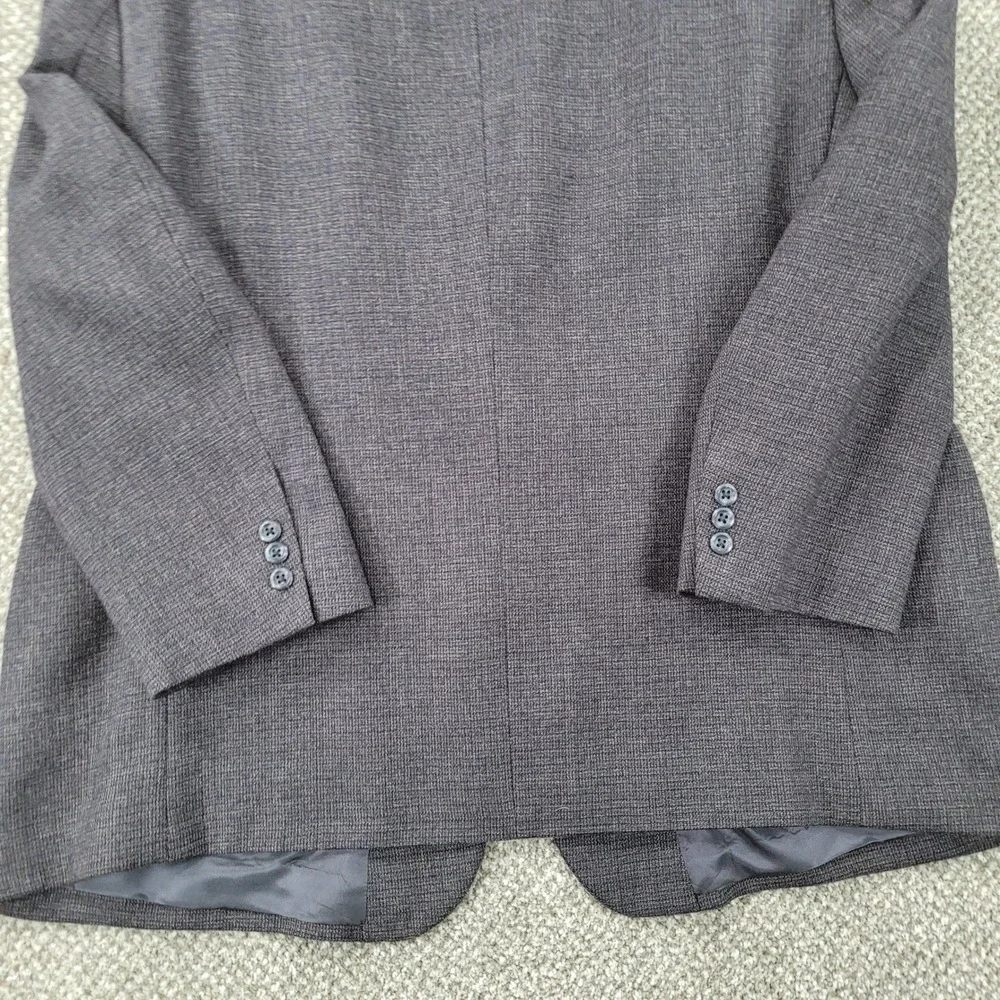 Pronto Uomo Sport Coat Mens 48 Short Charcoal Gray 100% Lambswool Blazer Jacket